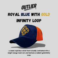 Royal Blue with Gold Infinity Loop